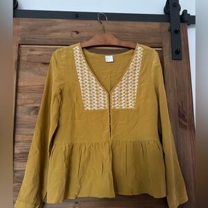 Des Petits Hauts long  Sleeve Blouse in yellow